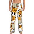 thumbnail image 1 of Daiia Giraffes Head Men's Sleep Pant with Pockets and Drawstring,Pajama Pants-Large, 1 of 9