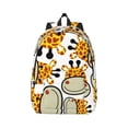 thumbnail image 1 of Daiia Giraffes Head Vintage Canvas Backpack for Men and Women ,Hiking Backpack,Travel Laptop Bag for School,Large Capacity Backpack, 1 of 8