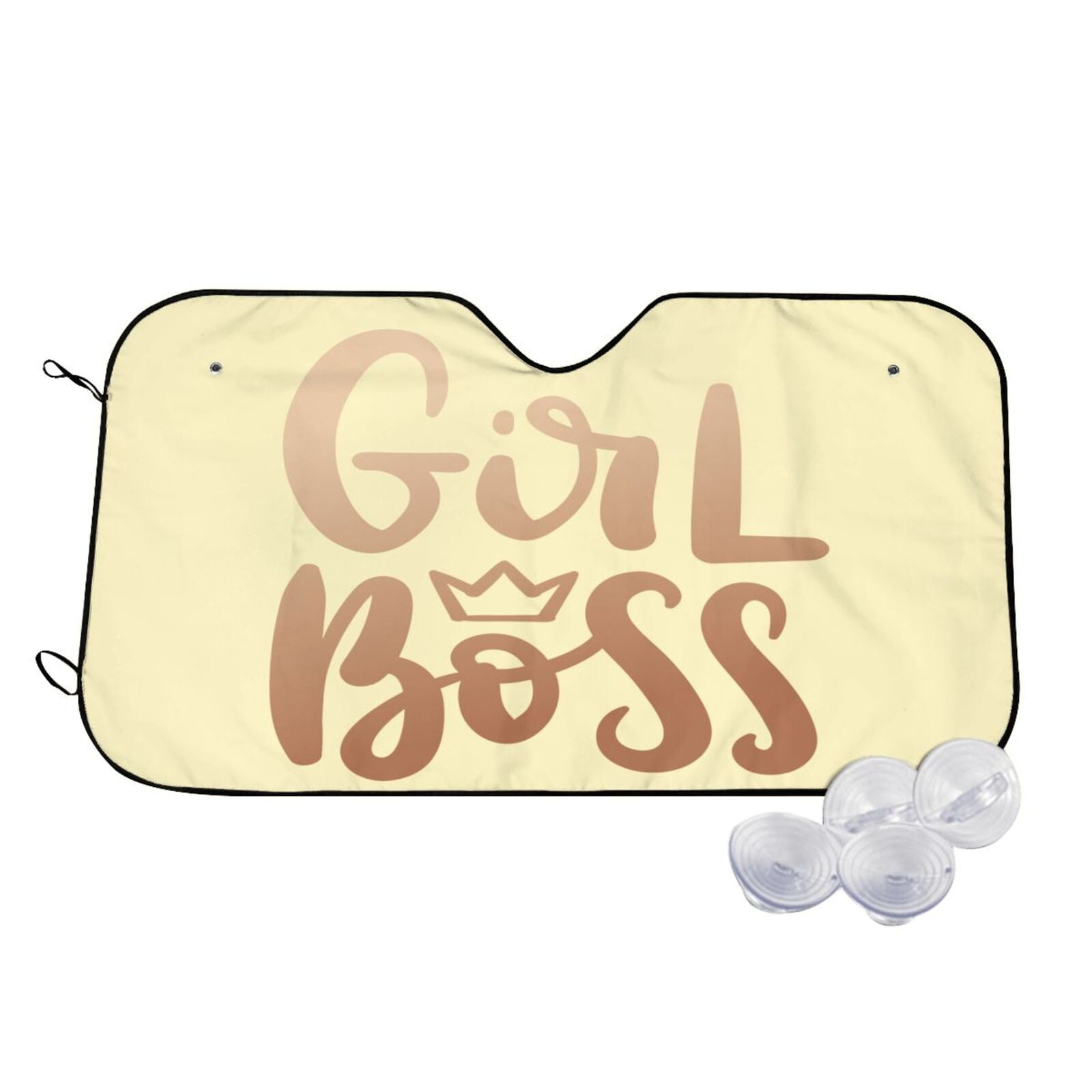 Daiia Girl Boss Windshield Sun Shade for Car SUV Truck (Medium ), Car Sun Shade Windshield, Car