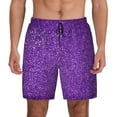 thumbnail image 1 of Daiia Glitter Purple Mens Swim Trunks Swim Shorts Quick Dry Swim Shorts with Mesh Lining Pockets-X-Large, 1 of 9