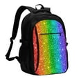 thumbnail image 1 of Daiia Glitter Rainbow Pattern USB Charging Backpack for Men and Women, Anti-Theft Backpack,Travel Backpack,School Backpack,College Backpack,Laptop Backpack, 1 of 7
