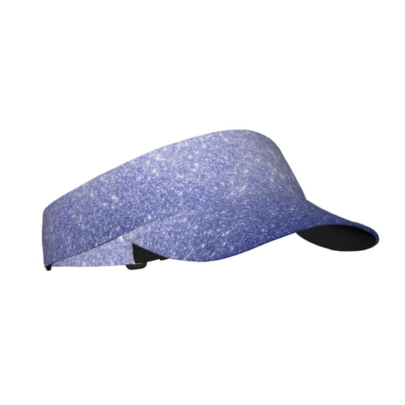 Daiia Glittering Blue Purple Pattern Sport Sun Visor Hats Visor Cap Adjustable Empty Top Baseball Cap Cotton Ball Caps for Women and Men
