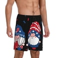 thumbnail image 1 of Daiia Gnome Independence Day Mens Woven Stretch Pajama Short,Short Pajama Pants-Large, 1 of 7
