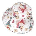 thumbnail image 1 of Daiia Gnome With Love Letter Pattern Bucket Hat - Trendy Cotton Sun Hat for Beach, Golf, Fishing - Fun Outdoor Vacation Boonie for Men and Women, 1 of 9