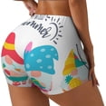thumbnail image 1 of Daiia Gnomes Summer Pattern Women's Workout Shorts Biker Shorts - High Waisted Workout Spandex Tummy Control Gym Running Yoga Shorts-X-Large, 1 of 8