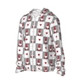 thumbnail image 1 of Daiia Gnomes and Hearts UPF 50+ Sun Protection Hoodie Jacket Lightweight Long Sleeve Sun Shirt for Women Men with Pocket Hiking Outdoor-, 1 of 7