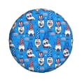 thumbnail image 1 of Daiia Gnomes in USA Tire Covers , Travel Trailer Camper Truck SUV Motorhome Waterproof Wheel Cover, Sun Rain Snow Protector-15 inch, 1 of 8