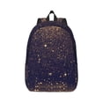 thumbnail image 1 of Daiia Gold Black Glitter Vintage Canvas Backpack for Men and Women ,Hiking Backpack,Travel Laptop Bag for School,Large Capacity Backpack, 1 of 8
