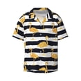 thumbnail image 1 of Daiia Gold Flamingo Men's Linen Shirts Short Sleeve Casual Shirts Button Down Shirt for Men Beach Summer Wedding Shirt-XX-Large, 1 of 7