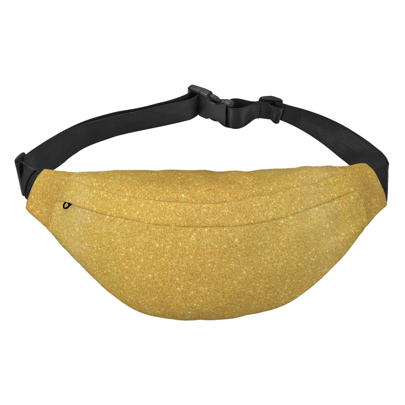Daiia Gold Shiny Versatile Waist Bag for Men and Women Fanny Pack Adjustable Belt Bag Adjustable Belt and Multiple Pockets Walmart
