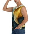 thumbnail image 1 of Daiia Golden Blue Leaf Design Printed Men's Tank Tops,Casual Soft Sleeveless Gym Muscle Shirts Bodybuilding Tee-Small, 1 of 8