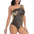 thumbnail image 1 of Daiia Golden White Tiger Women's One Piece Swimsuits Personalized One Shoulder Swimwear Asymmetric Ruffle Bathing Suits-XX-Large, 1 of 8