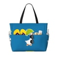thumbnail image 1 of Daiia Goose Holding an Umbrella Beach Travel Bag - Water-Resistant Beach Bag, Lightweight Tote with 7 Pockets for Women and Men - Gym,Pool,Camping,Reusable Grocery Bag, 1 of 7