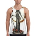 thumbnail image 1 of Daiia Gothic Skeleton With Roses Printed Men's Quick Dry Fit Muscle Tank Top Slim-Fit Tank Workout Tank Top Lightweight Sports Tank Top-X-Large, 1 of 7