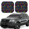 thumbnail image 1 of Daiia Graffiti Art 2PCS Car Windshield Sun Shade, Foldable Sun Shield for Car Front Window, Auto Sun Blocker Visor Protector Universal for Truck SUV Pickup-Small, 1 of 7