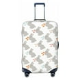 thumbnail image 1 of Daiia Gray Rabbit Luggage Cover, Thickened Washable Travel Luggage Covers, Elastic Unique Baggage Covers for 18-20 inch Luggage-Large, 1 of 9