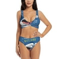 thumbnail image 1 of Daiia Great White Shark Women's Bikini Set Two Piece Swimsuit High Waisted Bikini Adjustable Straps Bikini Perfect for Beach, Pool, and Summer Vacation-X-Large, 1 of 9