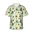 thumbnail image 1 of Daiia Green Avocado Hawaiian Shirt for Men Gentle Cotton Regular Short Sleeve Casual-Large, 1 of 9