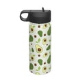 thumbnail image 1 of Daiia Green Avocado Printed 18oz Sports Insulated Kettle With Straw Water Bottle For Running Hiking Cycling Climbing Mens Woman'S Sports Water Bottle, 1 of 8