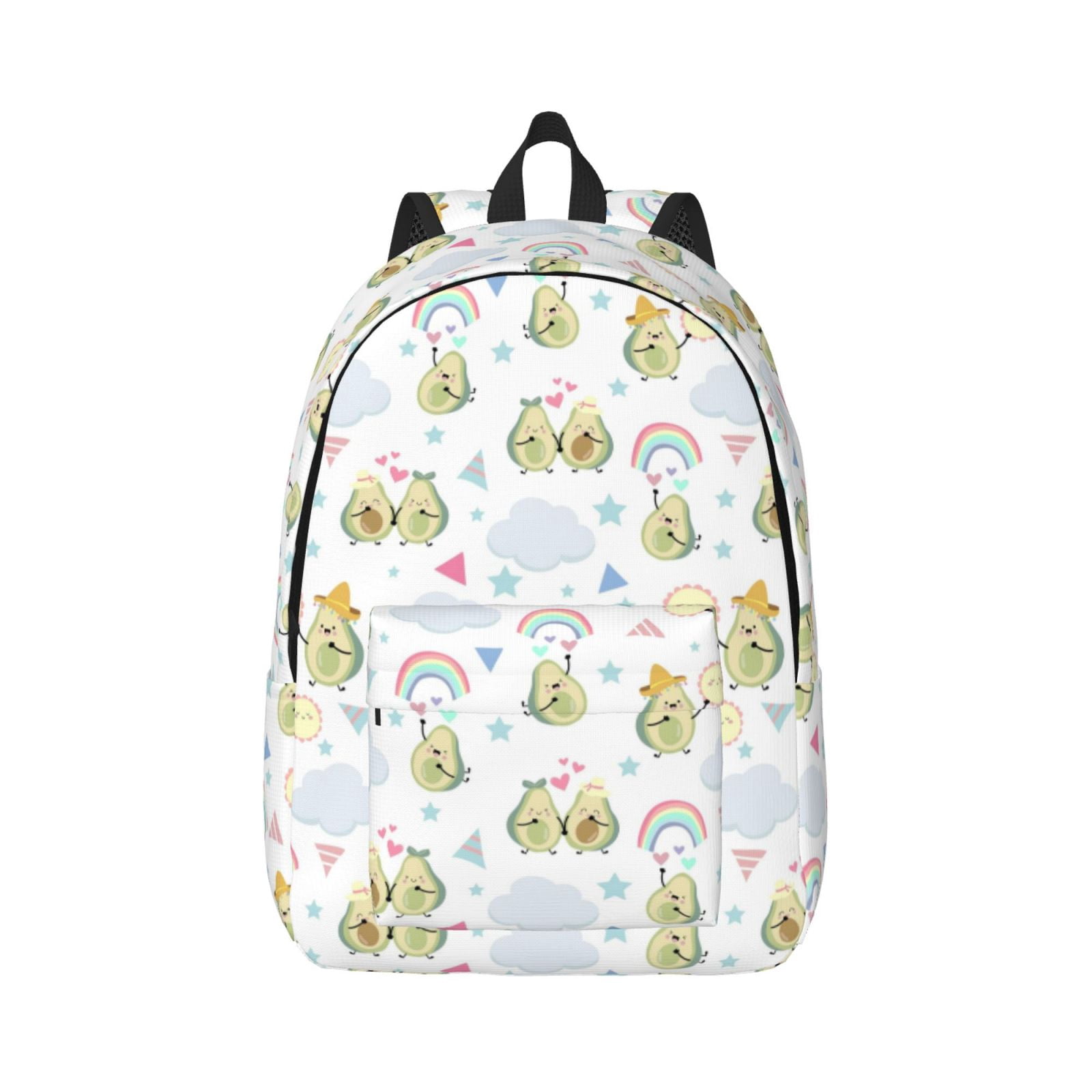 Daiia Green Blue Avocado Vintage Canvas Backpack for Men and Women ...