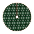thumbnail image 1 of Daiia Green Buffalo Plaid Merry Christmas Drawing Merry Christmas Tree Skirt , Xmas Large Lace-up Tree Skirt, Santa Snowflakes Rustic Home Decorations New Year Party Farmhouse Decor-36", 1 of 6