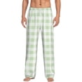 thumbnail image 1 of Daiia Green Checkboard Men's Sleep Pant with Pockets and Drawstring,Pajama Pants-X-Large, 1 of 9
