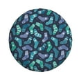 thumbnail image 1 of Daiia Green Christmas Print Socks Tire Covers , Travel Trailer Camper Truck SUV Motorhome Waterproof Wheel Cover, Sun Rain Snow Protector-15 inch, 1 of 8