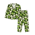 thumbnail image 1 of Daiia Green Fruit for Women's Long-Sleeved Pajama Set – Soft & Comfortable Sleepwear Button-Up Pajamas Cozy Lounge Wear-XX-Large, 1 of 7