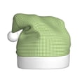 thumbnail image 1 of Daiia Green Gingham Print Christmas Knitted Beanie Hat, Large Knit Hat Xmas Small Gifts For Men Women Adult, 1 of 6
