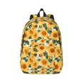 thumbnail image 1 of Daiia Green Leaf Sunflower Vintage Canvas Backpack for Men and Women ,Hiking Backpack,Travel Laptop Bag for School,Large Capacity Backpack-Medium, 1 of 8