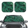 thumbnail image 1 of Daiia Green Leave Fern 2PCS Car Windshield Sun Shade, Foldable Sun Shield for Car Front Window, Auto Sun Blocker Visor Protector Universal for Truck SUV Pickup-Medium, 1 of 7
