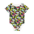 thumbnail image 1 of Daiia Green Mushroom Printed Unisex-Baby Short Sleeve Onesies Bodysuits Baby Climbing Clothes Soft and Comfortable Romper with Expandable Shoulder Design-6 Months, 1 of 8