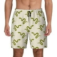 thumbnail image 1 of Daiia Green Snake Mens Swim Trunks Swim Shorts Quick Dry Swim Shorts with Mesh Lining Pockets-Large, 1 of 9