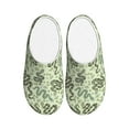 Daiia Green Snake Print Women’s Fuzzy Slippers Memory Foam Lightweight ...