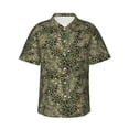 thumbnail image 1 of Daiia Green Snake Skin Hawaiian Shirt for Men Gentle Cotton Regular Short Sleeve Casual-3X-Large, 1 of 9