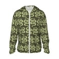 Daiia Green Snake UPF 50+ Sun Protection Hoodie Jacket Lightweight Long