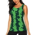 thumbnail image 1 of Daiia Green Stripes Of Watermelon Printed Womens Workout Tops for Women Quick-dry Tank Tops Mesh Yoga Shirts Athletic Running Tank Tops Sleeveless Gym Clothes-X-Large, 1 of 7