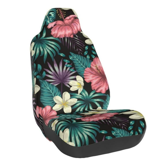 Daiia Green Tropical Leaves Printed Car Seat Cover - Waterproof & Sweatproof - Universal Fit, Machine Washable, Non-Slip - Seat Protector for Car, Truck, SUV, Van (1 Pack)