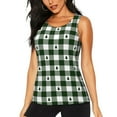 thumbnail image 1 of Daiia Green White Christmas Tree Lumberjack Plaid Printed Womens Workout Tops for Women Quick-dry Tank Tops Mesh Yoga Shirts Athletic Running Tank Tops Sleeveless Gym Clothes-XX-Large, 1 of 7