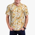 thumbnail image 1 of Daiia Groovy Hippie Flower Mushrooms Pattern Men’s Polo Shirts,Solid Deck Shirt,Classic Fit, Breathable Cotton Polo for Casual and Sport Wear-Small, 1 of 9