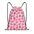 thumbnail image 1 of Daiia Haear Strawberry Pattern Drawstring Backpack, Gym Bag, Lightweight Backpack, Water-Resistant Bag Travel Sports Backpack, Fitness Bag, Yoga Bag-Medium, 1 of 6