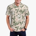 thumbnail image 1 of Daiia Halloween Cactus Pattern Men’s Polo Shirts,Solid Deck Shirt,Classic Fit, Breathable Cotton Polo for Casual and Sport Wear-Large, 1 of 7