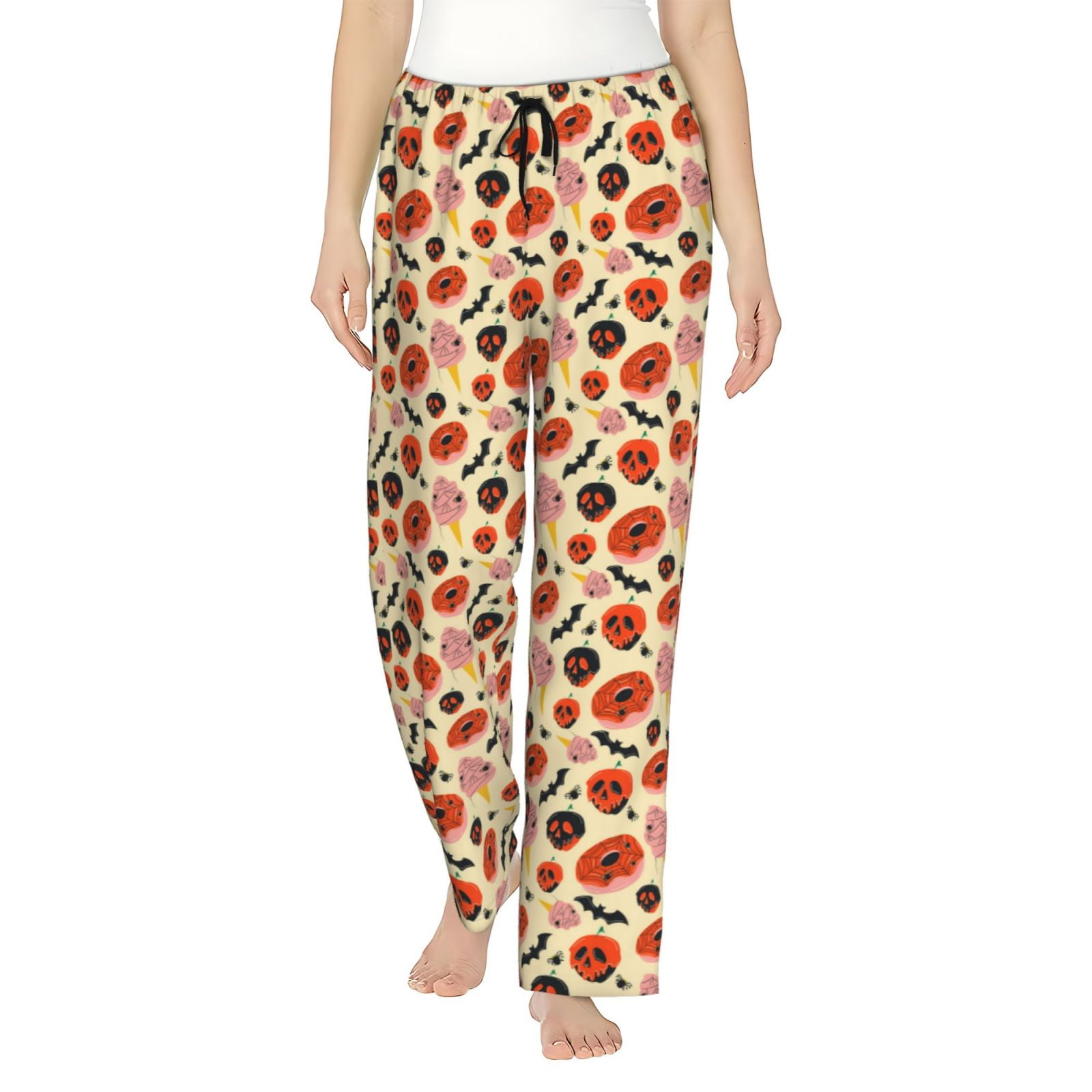 Daiia Halloween Donut Women s Sleep Pant with Pockets and Drawstring Pajama Pants Small Walmart