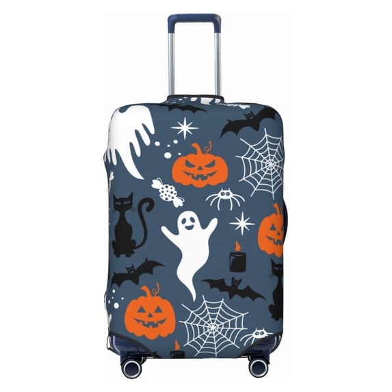 Daiia Halloween Luggage Cover, Thickened Washable Travel Luggage Covers, Elastic Unique Baggage Covers for 18-20 inch Luggage-X-Large