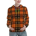 thumbnail image 1 of Daiia Halloween Tartan Plaid Pattern Women's Fashion Hoodies & Sweatshirts with Kangaroo Pocket Hooded Sweatshirt with Eye-catching Drawstrings-Large, 1 of 7