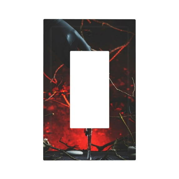 Daiia Halloween Vampire Party Pattern Decorator Wall Plate Child Safe Outlet Cover, Switch and Outlet Covers,Size 1-Gang 5.0" x3.0" , Polycarbonate Thermoplastic-Style U