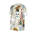 thumbnail image 1 of Daiia Hand Drawn Animals Mens Baseball Jersey Button Down Shirts Short Sleeve Sports Uniforms-X-Large, 1 of 9