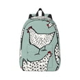 thumbnail image 1 of Daiia Hand Drawn Chickens Vintage Canvas Backpack for Men and Women ,Hiking Backpack,Travel Laptop Bag for School,Large Capacity Backpack, 1 of 1