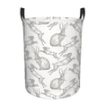 thumbnail image 1 of Daiia Hand Drawn Rabbit Round Laundry Basket with Handles Thickened Waterproof Circular hamper,Dirty Clothes Storage Basket for Bedroom,Bathroom,College Dorm-Medium, 1 of 8