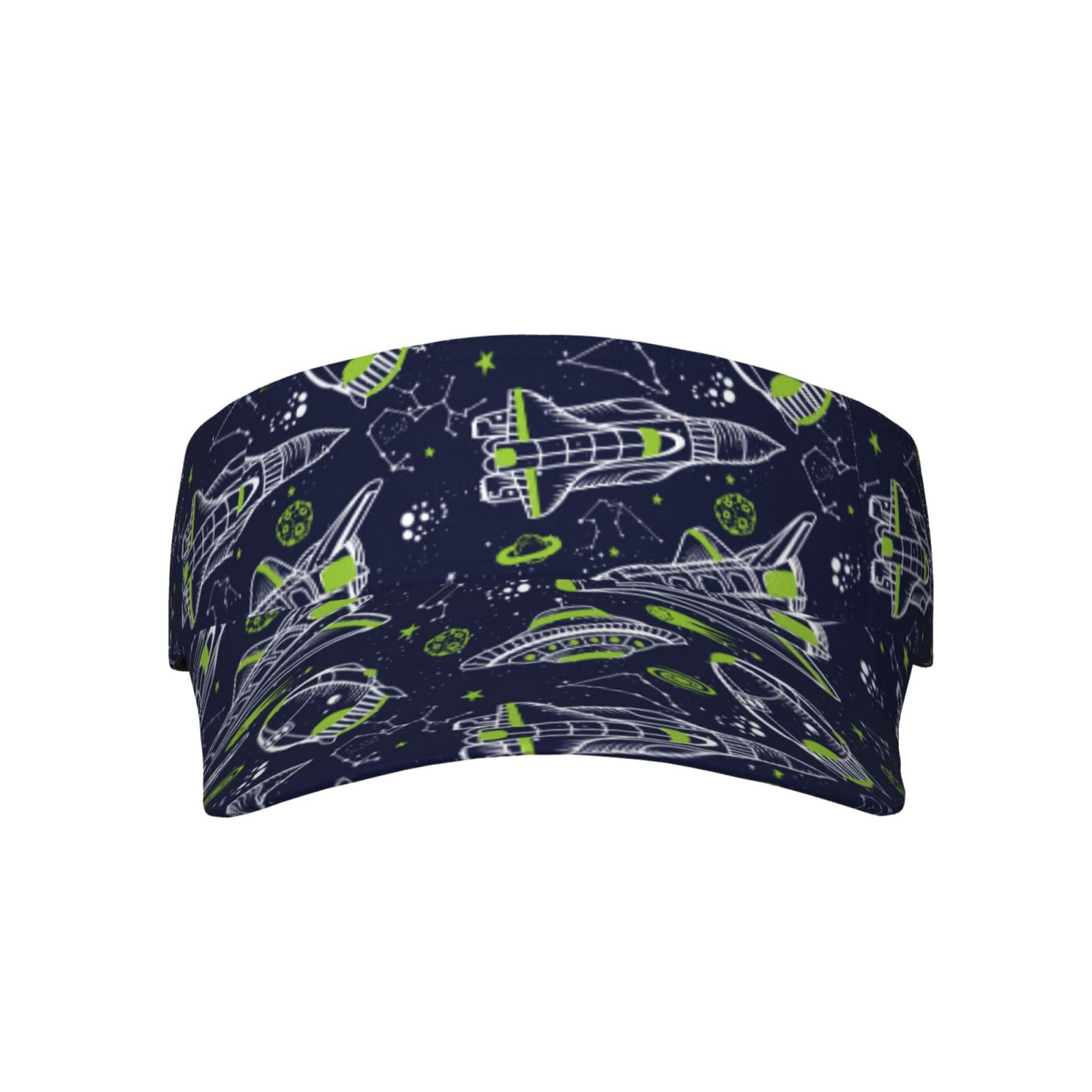 Daiia Hand Drawn Rockets Pattern Sport Sun Visor Hats Visor Cap ...